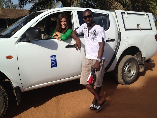 Sonia and a colleague in Guinea Bissau